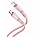XO NB-Q226A Καλώδιο Φόρτισης - Data 27W Type-C σε Lightning 1m Ροζ