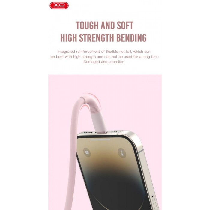 XO NB-Q226A Καλώδιο Φόρτισης - Data 27W Type-C σε Lightning 1m Ροζ