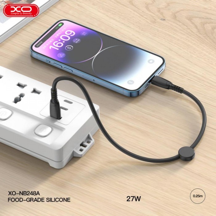 XO NB-Q248A Καλώδιο Φόρτισης + Data Suluo Series Type-c to Lightning 27W L=25cm Άσπρο