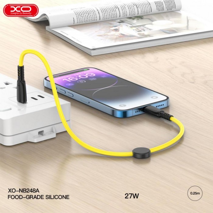 XO NB-Q248A Καλώδιο Φόρτισης + Data Suluo Series Type-c to Lightning 27W L=25cm Άσπρο