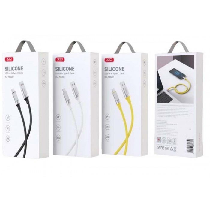 XO NB251 6A Καλώδιο Φόρτισης + Data για Type-C L=1m Κίτρινο XO NB251 6A Καλώδιο Φόρτισης + Data για Type-C L=1m Κίτρινο