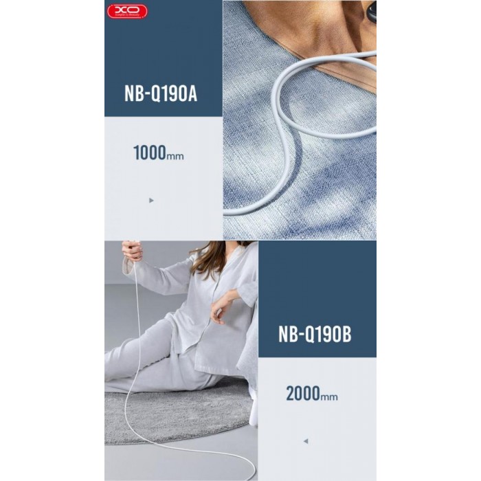 XO NB-Q190A 60W Καλώδιο Φόρτισης + Data Type-C σε Type-C 1m XO NB-Q190A 60W Καλώδιο Φόρτισης + Data Type-C σε Type-C 1m