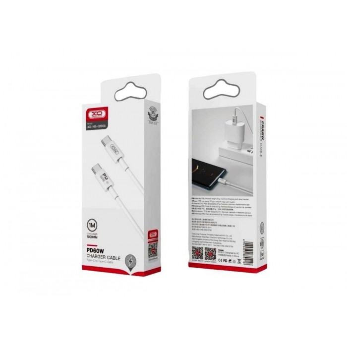 XO NB-Q190A 60W Καλώδιο Φόρτισης + Data Type-C σε Type-C 1m XO NB-Q190A 60W Καλώδιο Φόρτισης + Data Type-C σε Type-C 1m