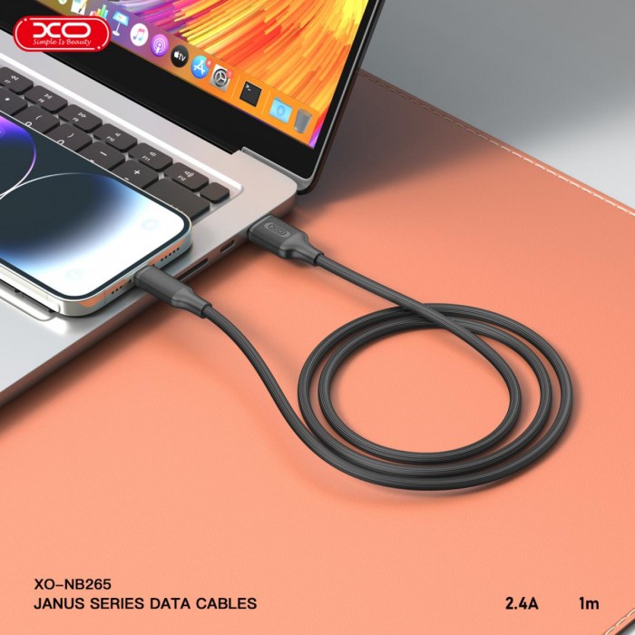 XO NB265 Μινιμαλιστικό Καλώδιο Type-C Μαύρο