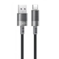 XO NB282 Καλώδιο Γρήγορης Φόρτισης Σιλικόνης 6A Type-C Μαύρο