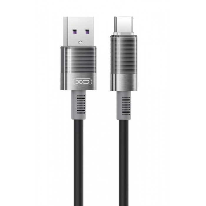 XO NB282 Καλώδιο Γρήγορης Φόρτισης Σιλικόνης 6A Type-C Μαύρο