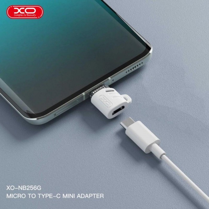 XO NB256G Αντάπτορας Micro Θηλυκό σε Type-C Αρσενικό με Κορδόνι