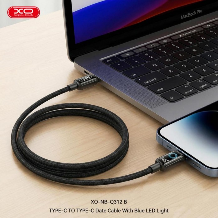XO NB-Q312B Καλώδιο Φόρτισης & Δεδομένων Type-C σε Type-C 240W 2μ XO NB-Q312B Καλώδιο Φόρτισης & Δεδομένων Type-C σε Type-C 240W 2μ