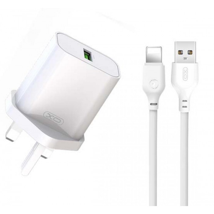 XO L103 (UK) QC3.0 18W Φορτιστής με Καλώδιο Lightning (NB103) XO L103 (UK) QC3.0 18W Φορτιστής με Καλώδιο Lightning (NB103)