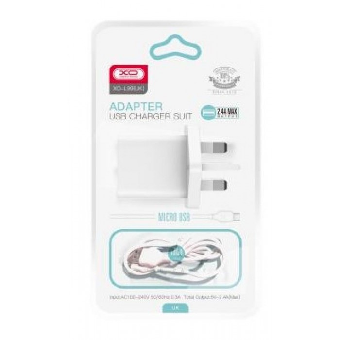 XO L99 (UK) Φορτιστής με Καλώδιο Micro 2.4A XO L99 (UK) Φορτιστής με Καλώδιο Micro 2.4A