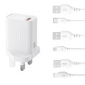 XO L159 Φορτιστής Ταχείας Φόρτισης (UK) QC 18W 1x USB-A