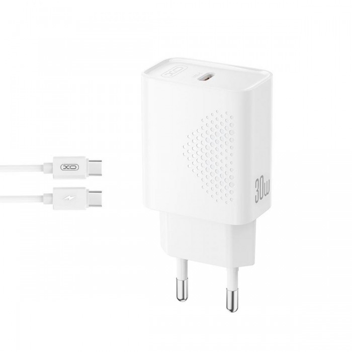 XO L162 EU 30W Φορτιστής Γρήγορης Φόρτισης Type-C με Καλώδιο Type-C XO L162 EU 30W Φορτιστής Γρήγορης Φόρτισης Type-C με Καλώδιο Type-C