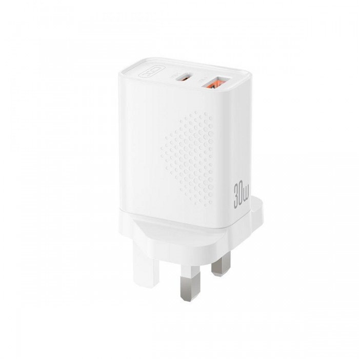 XO L163 PD30W QC Φορτιστής UK Γρήγορης Φόρτισης 18W USB-A & Type-C XO L163 PD30W QC Φορτιστής UK Γρήγορης Φόρτισης 18W USB-A & Type-C