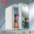 XO CZ015 Μίνι Ψυγείο διπλής χρήσης για το σπίτι και το αυτοκίνητο με καθρέφτη μακιγιάζ 8 λίτρων