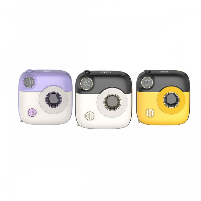 XO PR223 mini camera digital display fast charging power bank 10000mAh (Purple & White) XO PR223 mini camera digital display fast charging power bank 10000mAh (Purple & White)