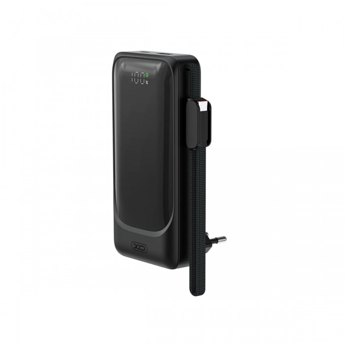 XO PR282 Powerbank Ταχείας Φόρτισης 22.5W με Πρίζα & Λουράκι Type-C 10.000mAh