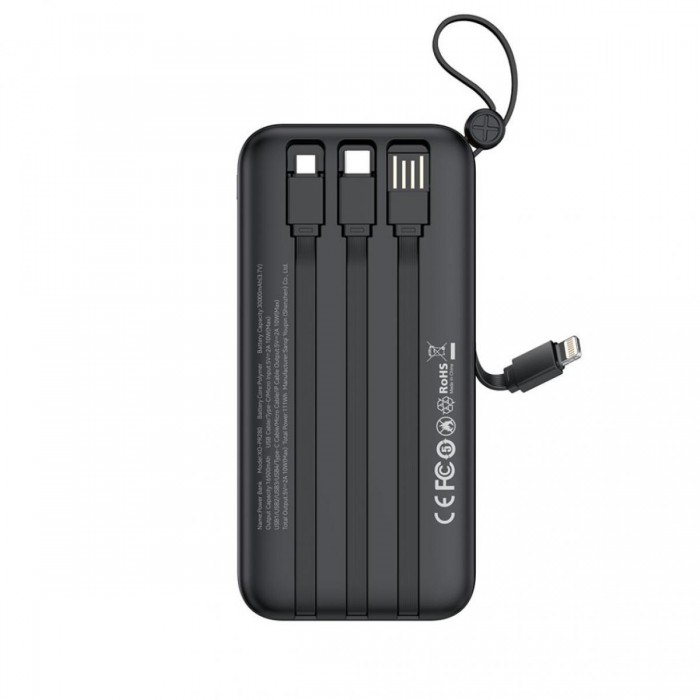 XO PR280 Powerbank με Καλώδια USB-A Type-C Micro & Lightning 30.000 mAh XO PR280 Powerbank με Καλώδια USB-A Type-C Micro & Lightning 30.000 mAh