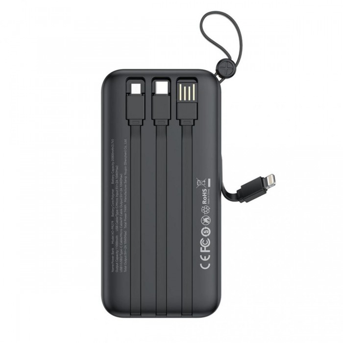 XO PR279 Powerbank με Καλώδια USB-A Type-C Micro & Lightning 20.000mAh XO PR279 Powerbank με Καλώδια USB-A Type-C Micro & Lightning 20.000mAh