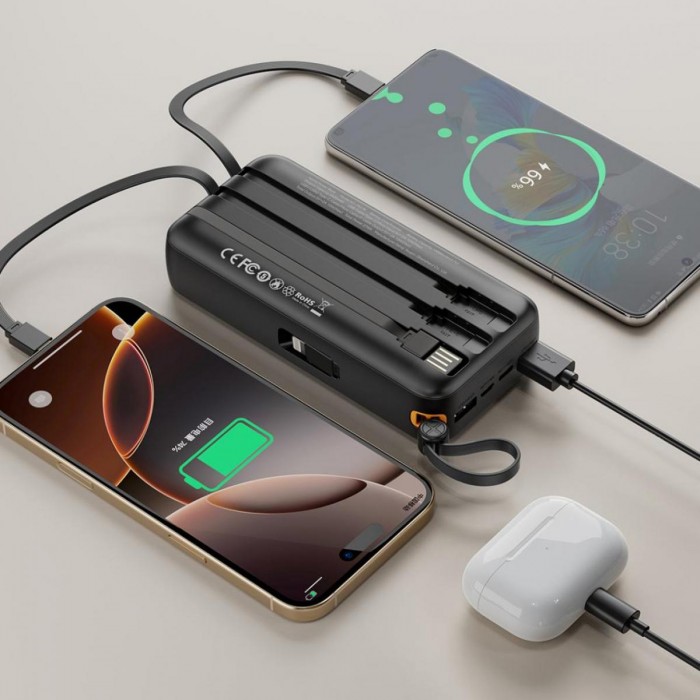 XO PR279 Powerbank με Καλώδια USB-A Type-C Micro & Lightning 20.000mAh XO PR279 Powerbank με Καλώδια USB-A Type-C Micro & Lightning 20.000mAh