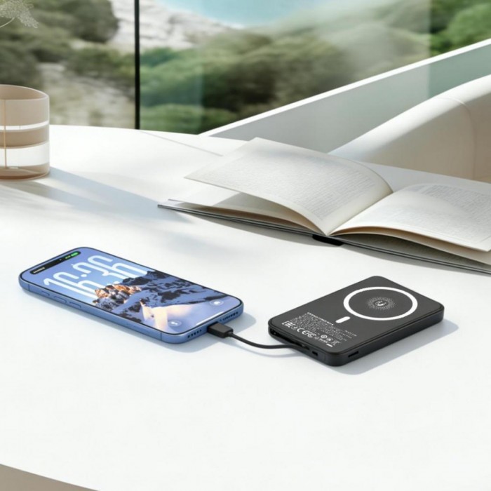 XO PR292 Πολυλειτουργικό Μαγνητικό Power Bank με Καλώδιο Type-C