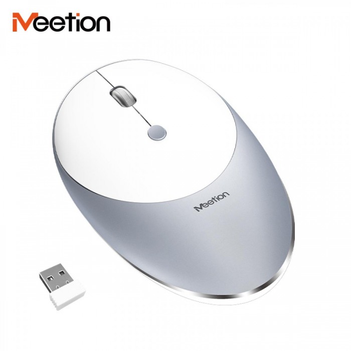 Meetion MT-R600 2.4G Ασύρματο Ποντίκι / Ασημί Meetion MT-R600 2.4G Ασύρματο Ποντίκι / Ασημί