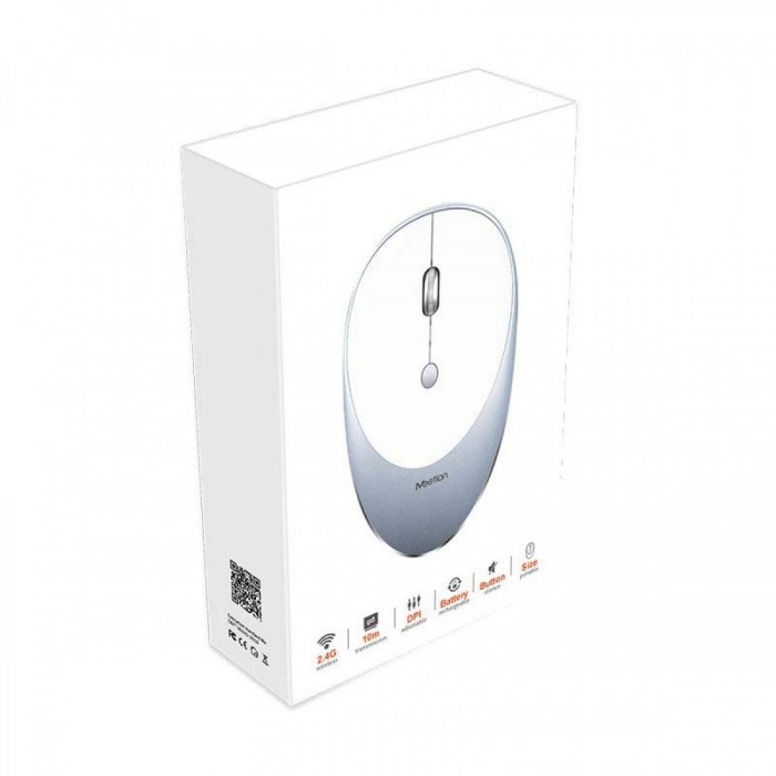 Meetion MT-R600 2.4G Ασύρματο Ποντίκι / Ασημί Meetion MT-R600 2.4G Ασύρματο Ποντίκι / Ασημί