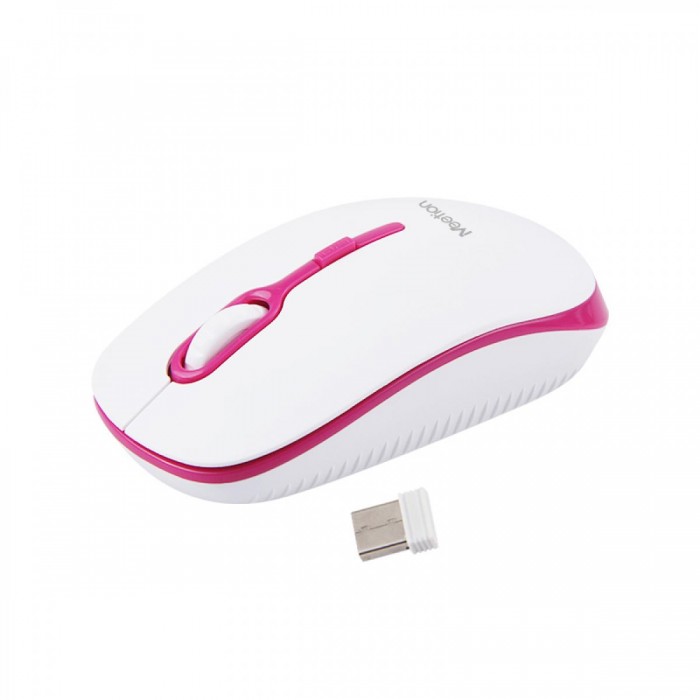 Meetion Ασύρματο Ποντίκι MT-R547 2.4G Άσπρο & Ροζ