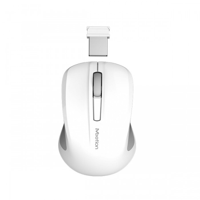 Meetion MT-MINIGO Silent Mini 2.4G Optical Ασύρματο Ποντίκι Άσπρο