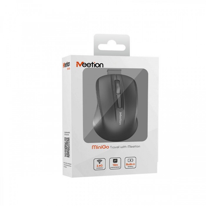Meetion MT-MINIGO Silent Mini 2.4G Optical Ασύρματο Ποντίκι Άσπρο