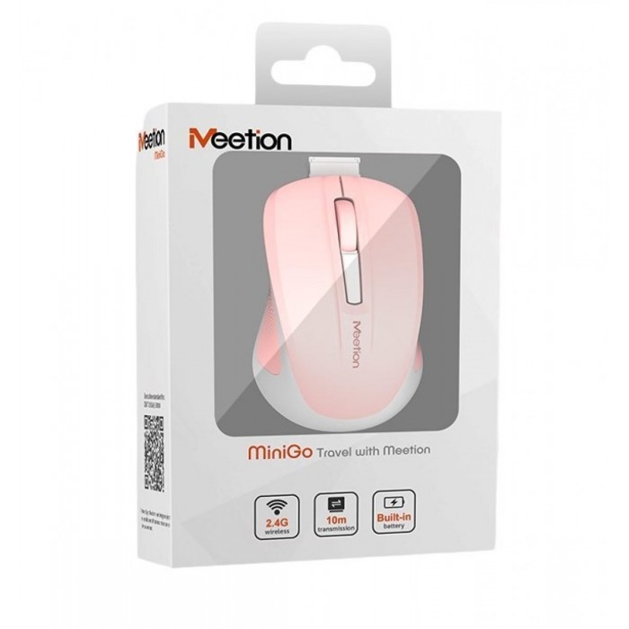 Meetion Silent Mini 2.4G Οπτικό Ασύρματο Ποντίκι (Ροζ) Meetion Silent Mini 2.4G Οπτικό Ασύρματο Ποντίκι (Ροζ)