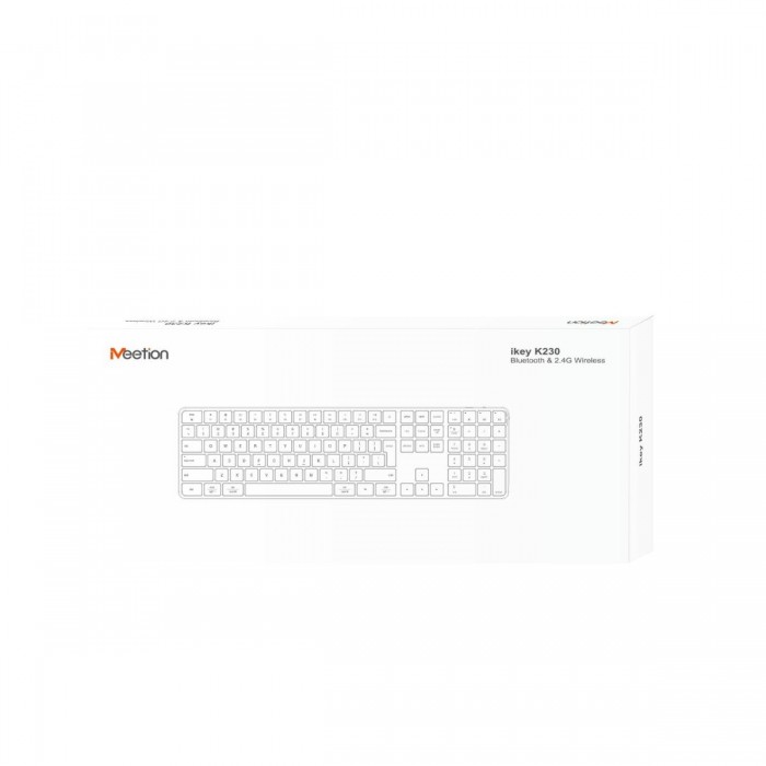 Meetion MT-K230MW 2.4G+Bluetooth Πληκτρολόγιο Λευκό US