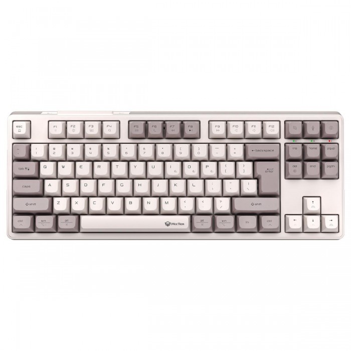 Meetion MT-MK14 Μηχανικό Πληκτρολόγιο Gaming Ενσύρματο & Ασύρματο με Bluetooth και 2.4G RGB Λευκό US