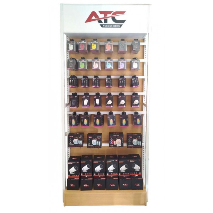 ATC Floor Wood Metal Display (220cm X 100cm X 28cm) ATC Floor Wood Metal Display (220cm X 100cm X 28cm)