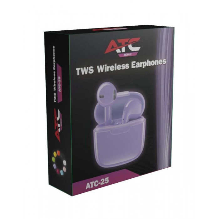 ATC-25 TWS Ασύρματα Ακουστικά Bluetooth Μωβ ATC-25 TWS Ασύρματα Ακουστικά Bluetooth Μωβ