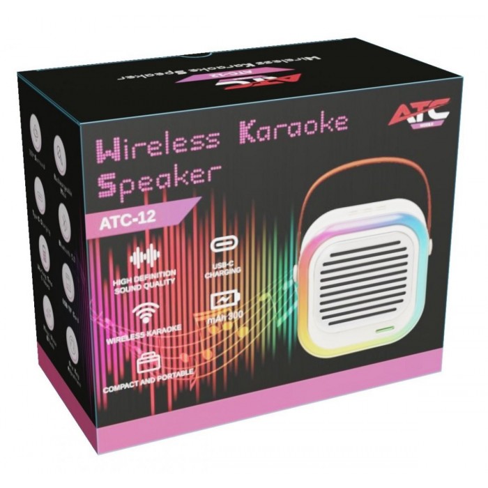 ATC-12 Ασύρματο Ηχείο Καραόκε 10W RGB ATC-12 Ασύρματο Ηχείο Καραόκε 10W RGB