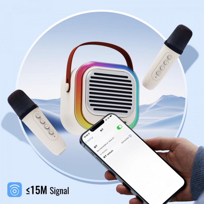 ATC-12 Ασύρματο Ηχείο Καραόκε 10W RGB ATC-12 Ασύρματο Ηχείο Καραόκε 10W RGB