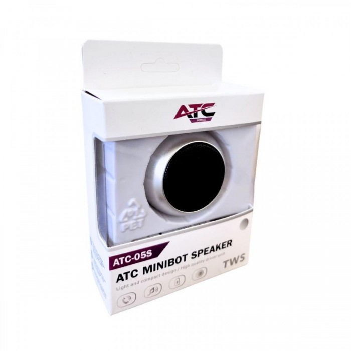 ATC-05S Mini Φορητό Ηχείο Ασημί ATC-05S Mini Φορητό Ηχείο Ασημί