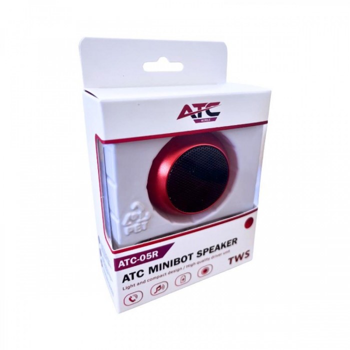 ATC-05R Mini Φορητό Ηχείο Κόκκινο ATC-05R Mini Φορητό Ηχείο Κόκκινο