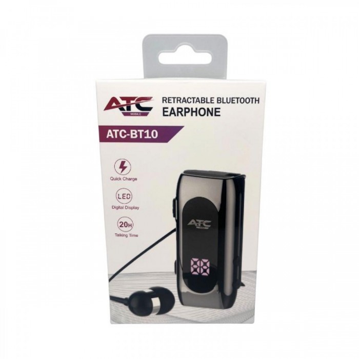 ATC-BT10 Ανασυρόμενο Ακουστικό Bluetooth ATC-BT10 Ανασυρόμενο Ακουστικό Bluetooth