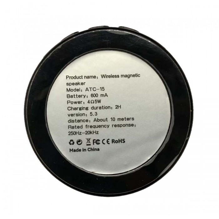 ATC-15 Mini Μαγνητικό Ηχείο Bluetooth RGB ATC-15 Mini Μαγνητικό Ηχείο Bluetooth RGB