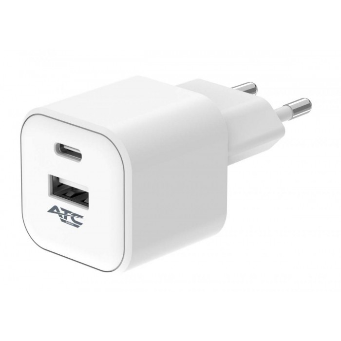 ATC-CH10 Φορτιστής PD με 2 Θύρες USB-Α & Type-C 12W ATC-CH10 Φορτιστής PD με 2 Θύρες USB-Α & Type-C 12W