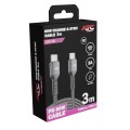 ATC-C8 Καλώδιο Φόρτισης & Συγχρονισμού USB-C σε USB-C 60W 3m ATC-C8 Καλώδιο Φόρτισης & Συγχρονισμού USB-C σε USB-C 60W 3m