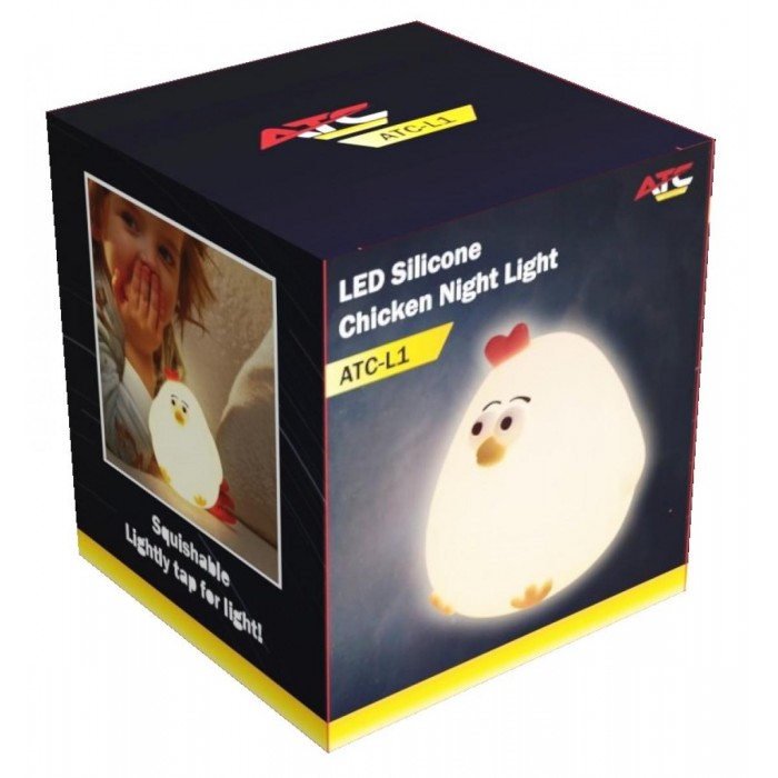 ATC LED Κότα Φωτάκι Νυκτός Σιλικόνης ATC LED Κότα Φωτάκι Νυκτός Σιλικόνης