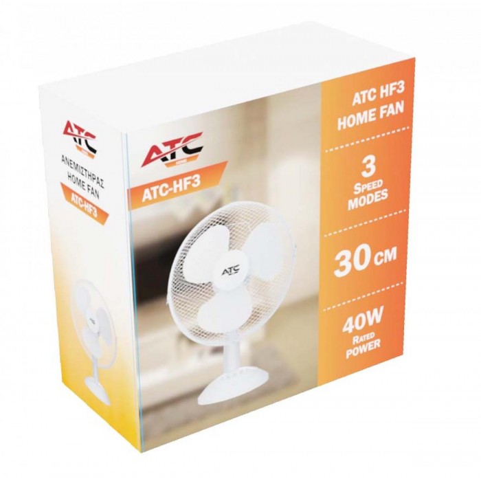 ATC HF3 Επιτραπέζιος Ανεμιστήρας 40W 30cm ATC HF3 Επιτραπέζιος Ανεμιστήρας 40W 30cm