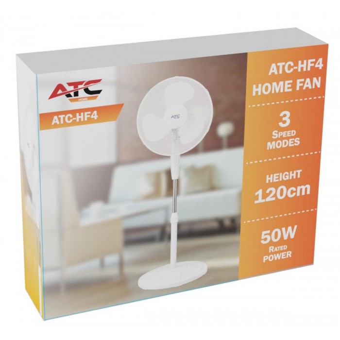 ATC HF4 Ανεμιστήρας Ορθοστάτης 50W 120cm Λευκός