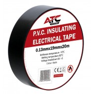 ATC Μονωτική Ταινία PVC Μαύρο 0.13mmx19mmx20m ATC Μονωτική Ταινία PVC Μαύρο 0.13mmx19mmx20m