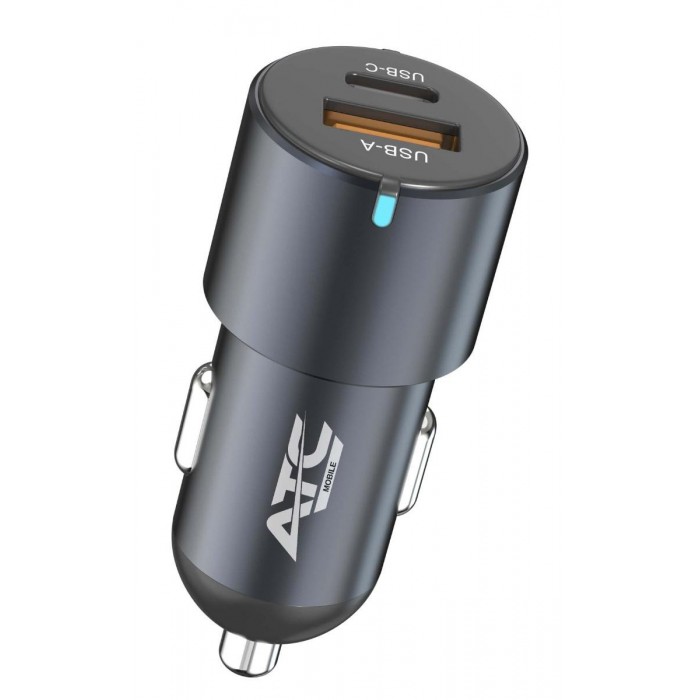 ATC-CA06 Φορτιστής Αυτοκινήτου USB-A & Type-C 60W