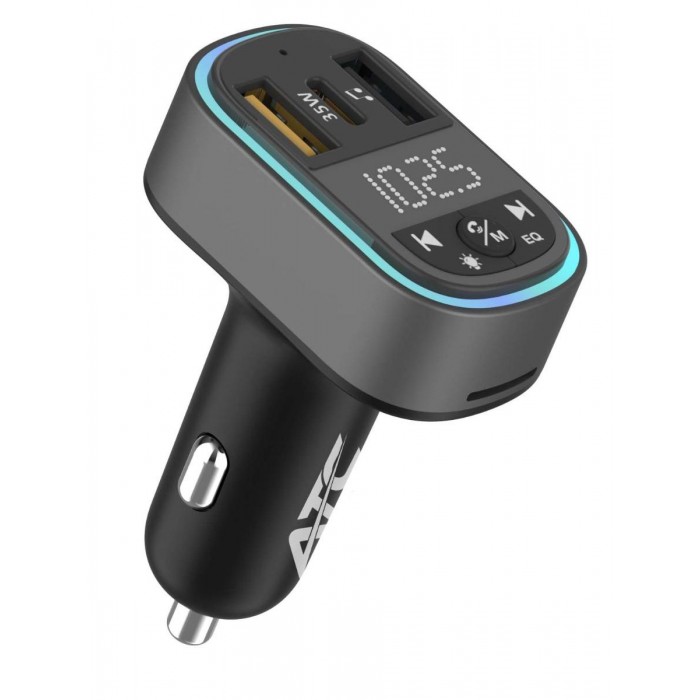 ATC-CA07 Μεταδότης FM Αυτοκινήτου με 2 Θύρες USB-A & Type-C και Υποδοχή SD 35W ATC-CA07 Μεταδότης FM Αυτοκινήτου με 2 Θύρες USB-A & Type-C και Υποδοχή SD 35W