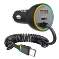 ATC-CA08 Φορτιστής Αυτοκινήτου με 2 Θύρες USB-A & Type-C και Καλώδιο Type-C 70W ATC-CA08 Φορτιστής Αυτοκινήτου με 2 Θύρες USB-A & Type-C και Καλώδιο Type-C 70W