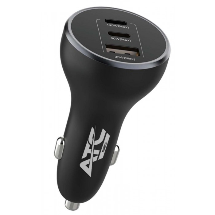 ATC-CA14 Φορτιστής Αυτοκινήτου 160W με USB-A & 2xType-C